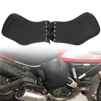 motorcycle pu leather heat saddle shield deflectors for harley touring street road glide dyna fatboy softail sportster xl black
