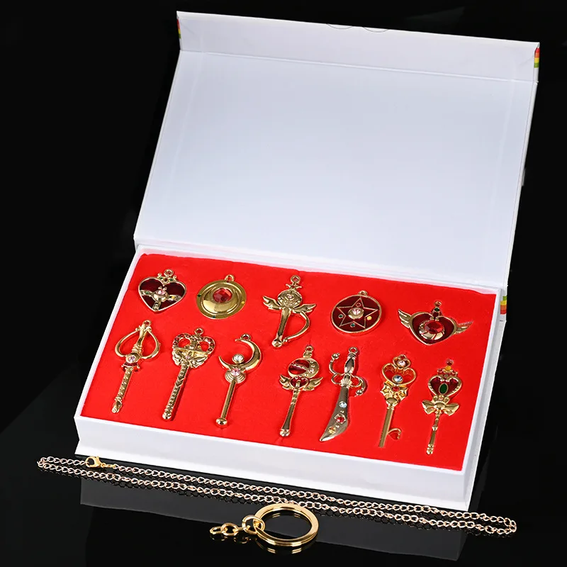 12 шт./компл. новое ожерелье с подвеской кристаллами Сейлор Мун + 1 Бесплатная