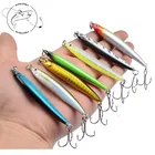 Искусственная Тонущая приманка из АБС-пластика, бионическая приманка, 3D глаза, 7 цветов, 7 см10 г, воблер 6 # с усиленным крючком рыболовные приманки для моря