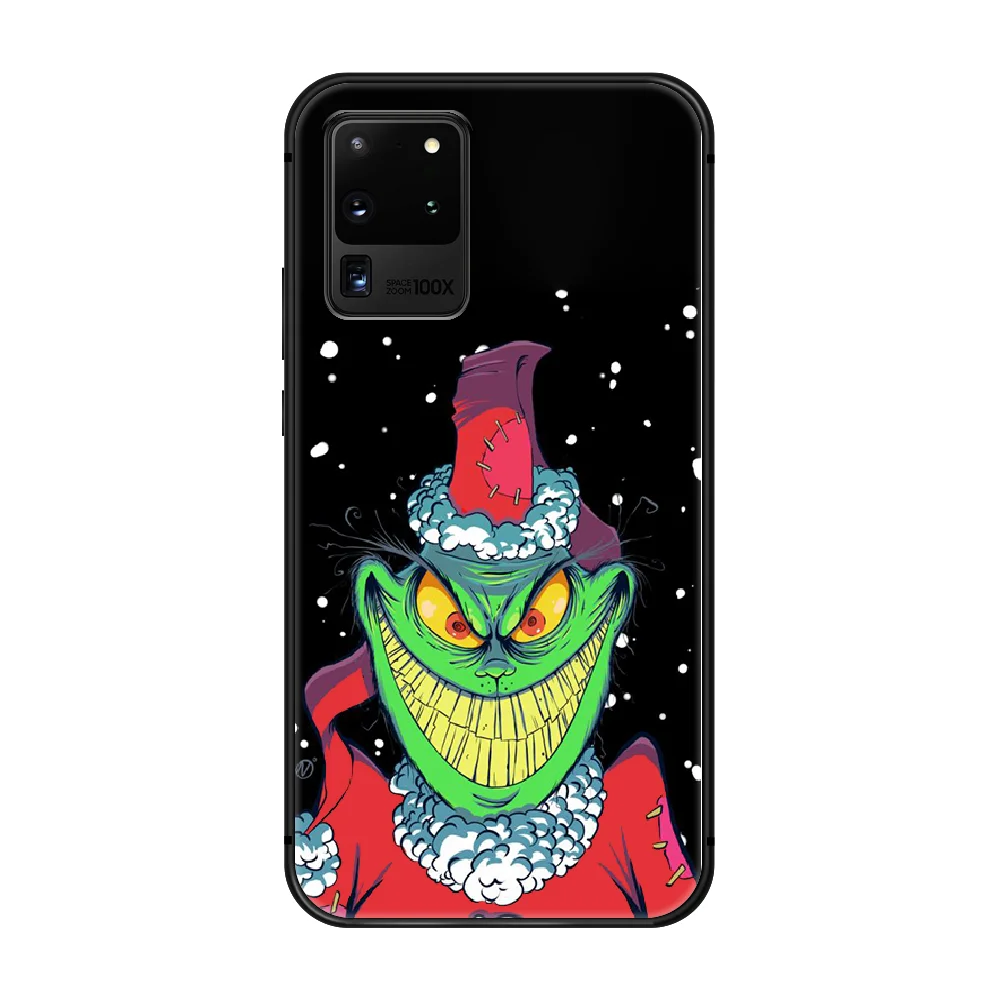 

Green ofMonster Grinch Phone Case Cover Hull For Samsung Galaxy S 6 7 8 9 10 e 20 edge uitra Note 8 9 10 plus black bumper