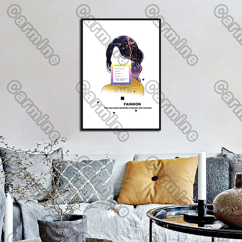 

Posters Avatar Without Facial Features Cartoon Painting and Prints Wall Art Decoration for Living Room and Bedroom 2Pcs