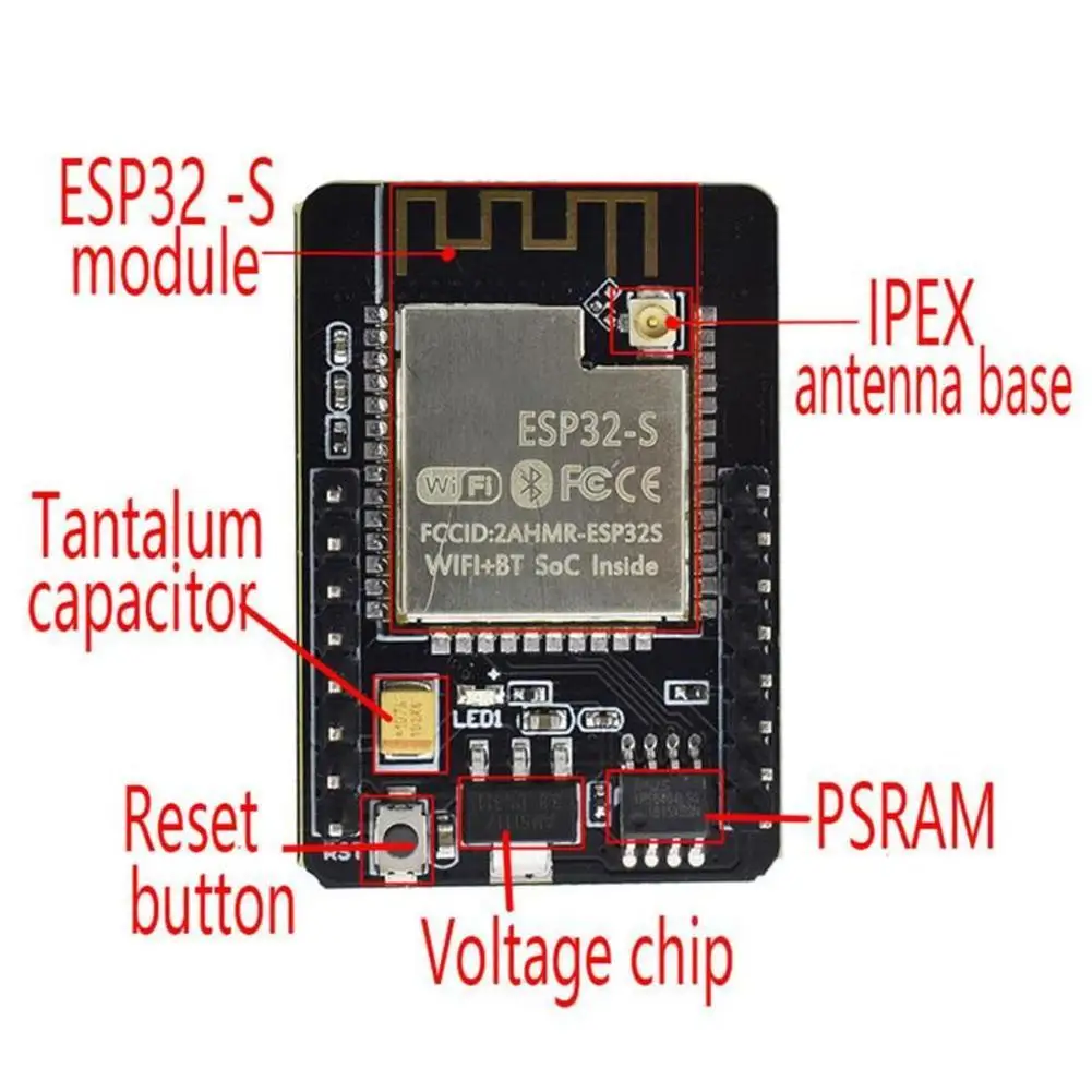 Мини-камера ESP32-CAM ESP32 MB Wi-Fi Bluetooth-совместимая макетная плата набор для