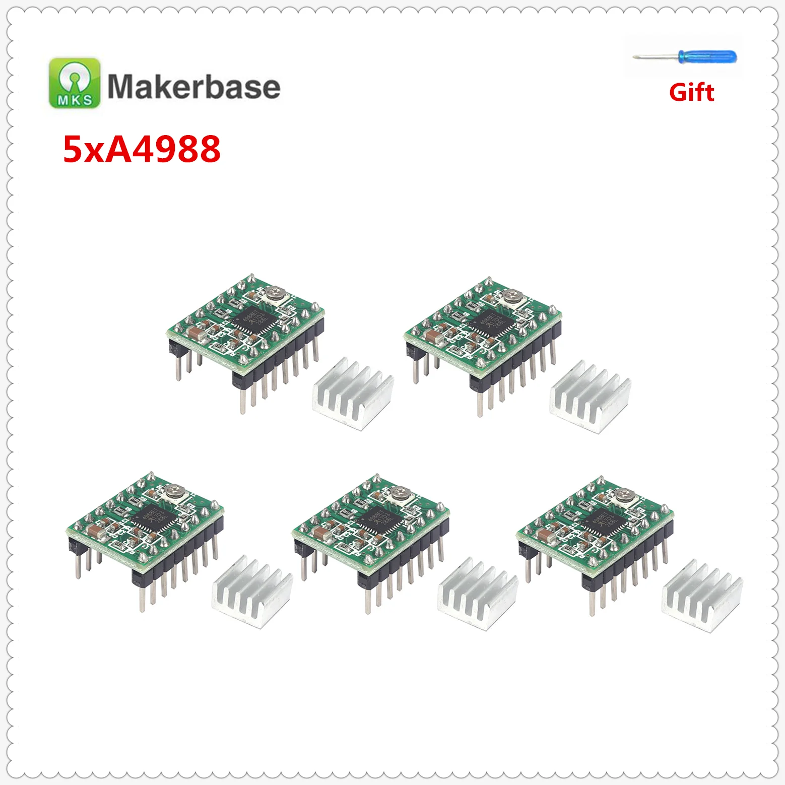 5 шт. pololu A4988 Драйвер шаг палка Электроника 3D принтер части Reprap шаговый двигатель