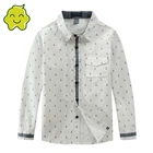 Детская одежда Блузки и белые рубашки весна-осень с длинным рукавом отложным воротником одежда с принтом для подростков Новинка 2021