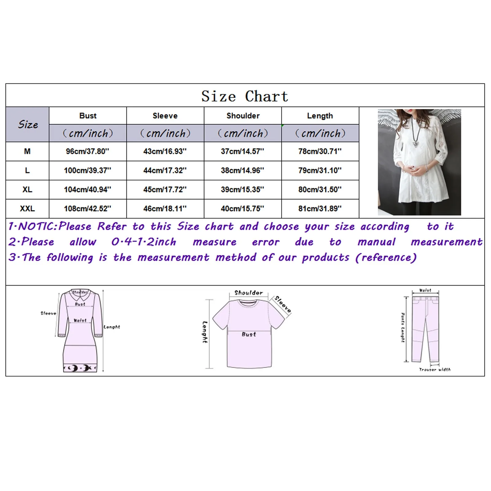 

Women Lace Hollow Out Summer Dress Round Neck White Three-Quarter Sleeve Casual Loose Mini Dress For Pregnant Women Clothes