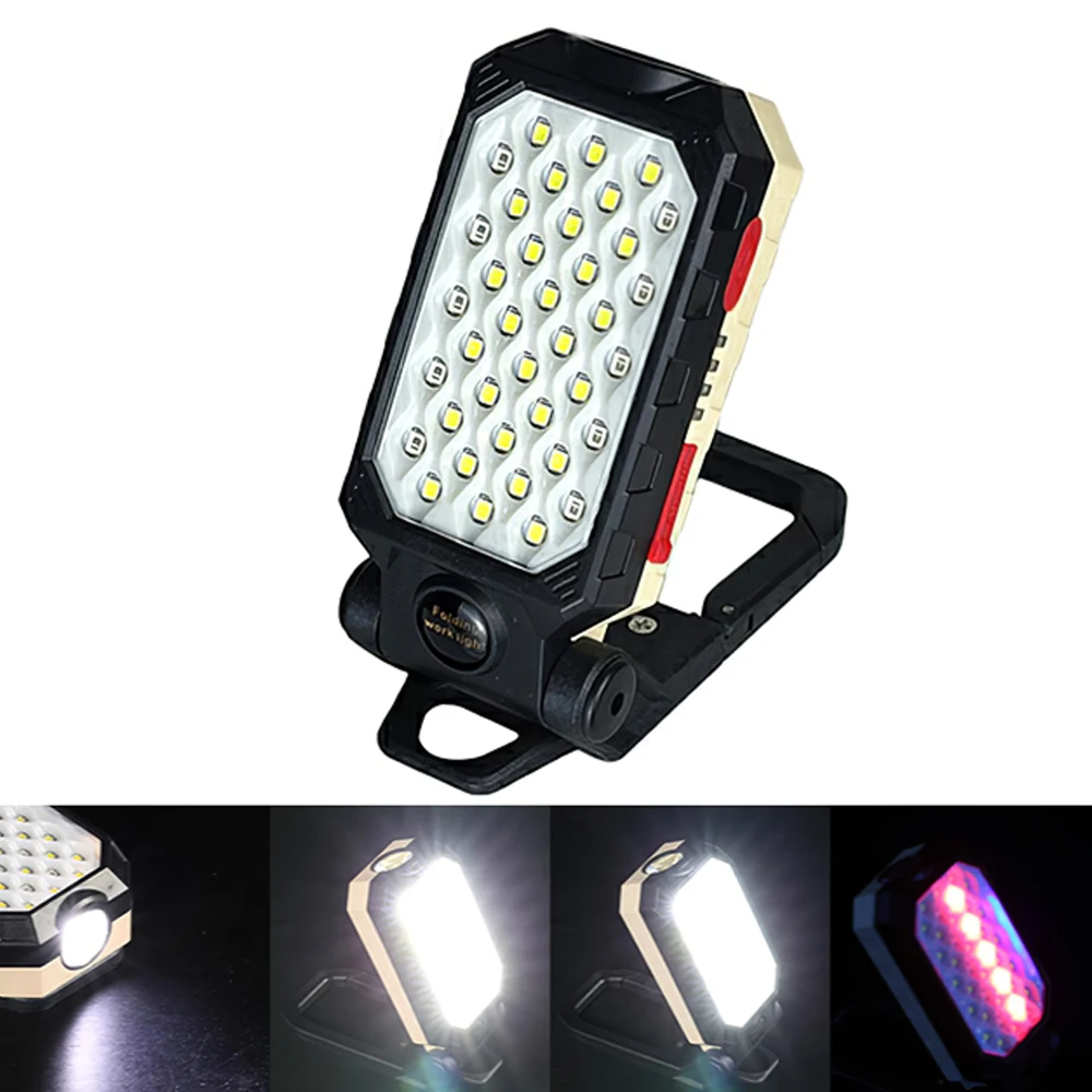 

COB LED Work Light USB Rechargeable Camping Lantern Magnetic Design Waterproof Powered Display Portable Powerful Flashlight