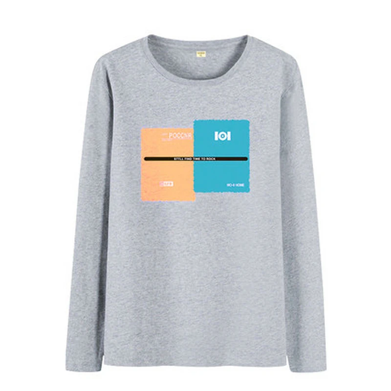 Новинка футболка с длинными рукавами осенняя одежда мужская хлопковая