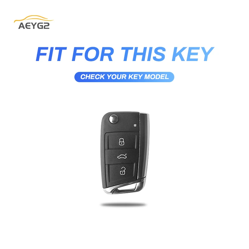 Чехол для автомобильного ключа из углеродного волокна ТПУ Volkswagen VW Golf7 mk7 Tiguan MK2 Seat