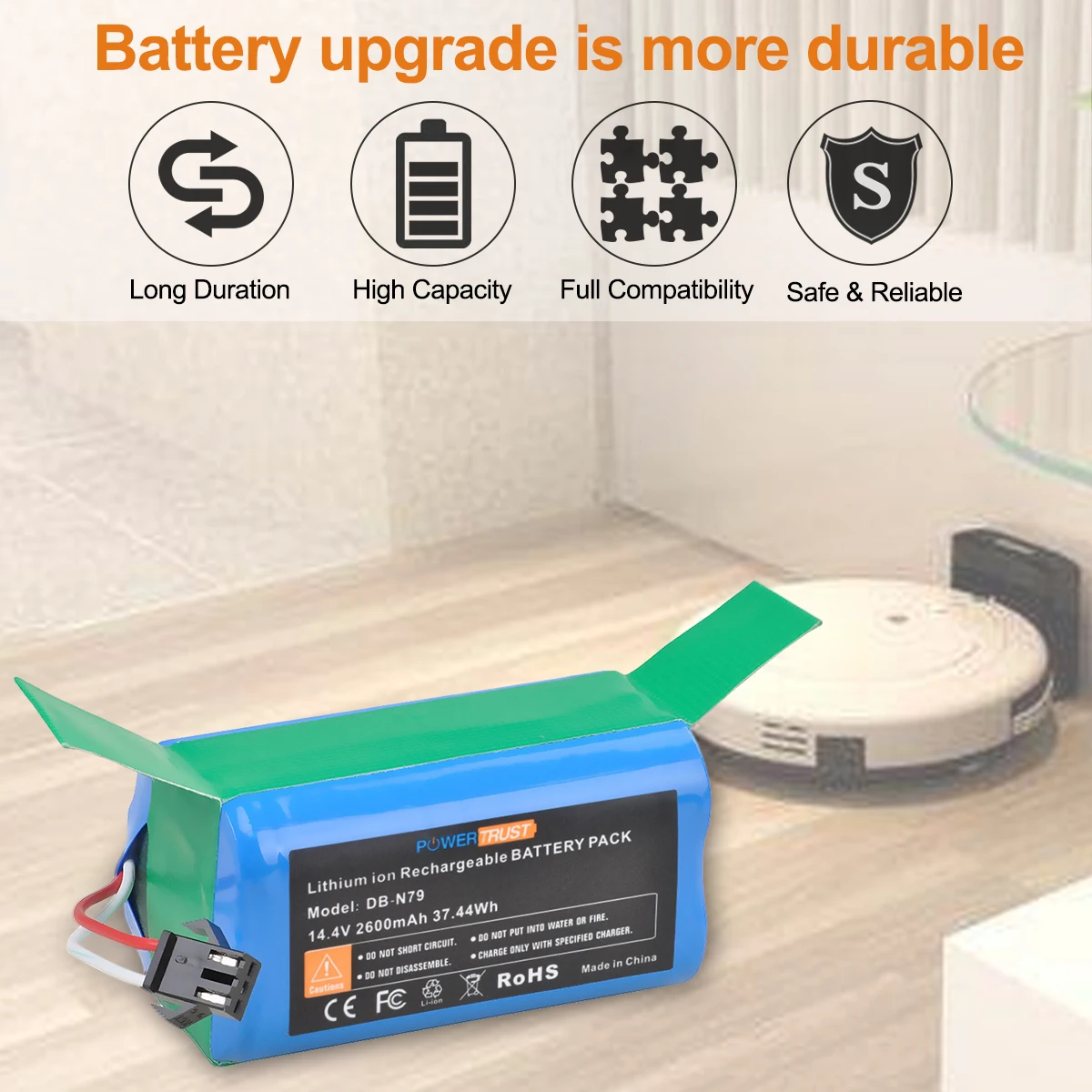 Аккумулятор N79 для Eufy RoboVac 11C 11S 11 30C 30 15C Conga 990 Ecovacs Deebot N79S 1090 Series 950 | Электроника