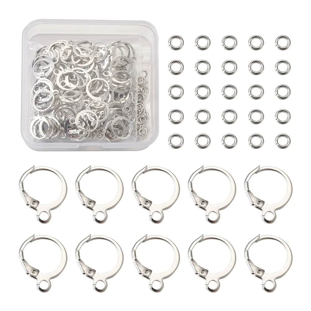 

Pandahall 250pcs Brass Huggie Hoop Earring Findings Close but Unsoldered Jump Rings with Loop Long-Lasting Plated 16x12.5x0.6~