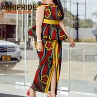 african print clothes for women crop top and maxi skirt 2 piece set sexy party outfits traditional clothing plus size a2126002