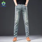 Джинсы Jeywood мужские зауженные, брендовые винтажные повседневные эластичные удобные брюки из денима, уличная одежда, размеры 28-40