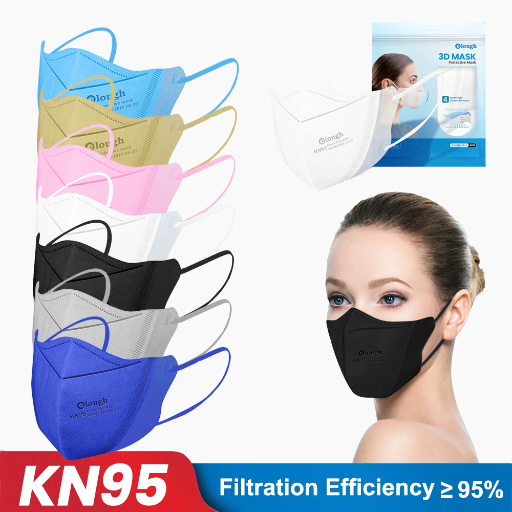 Elough 3D многоразовая маска для лица цветные маски fpp2 homologada 4 слоя KN95 тушь ресниц ffpp2