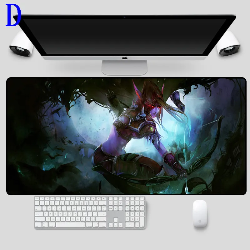 World of Warcraft Мышь Большой 60X30 см геймера сексуальная девушка Сильвана игровой коврик для мыши для ноутбука резиновые Тетрадь Настольный коврик