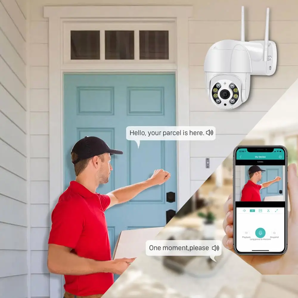 BESDER WiFi 1080P камера наружнего наблюдения PTZ человека обнаружения цвета ночного