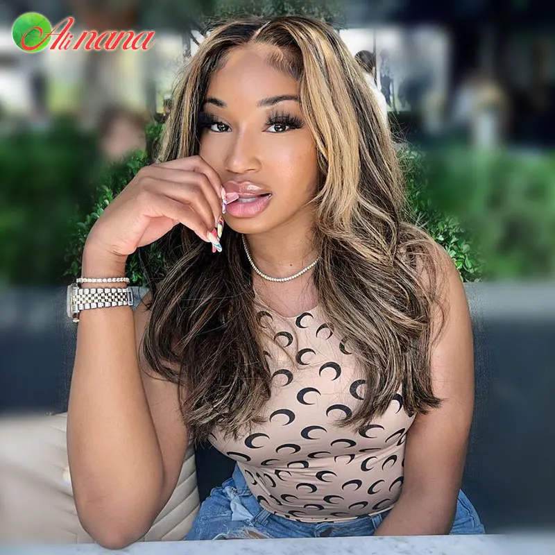 Перуанские прямые парики блонд цвет 2/27 человеческие волосы волнистые 13x4