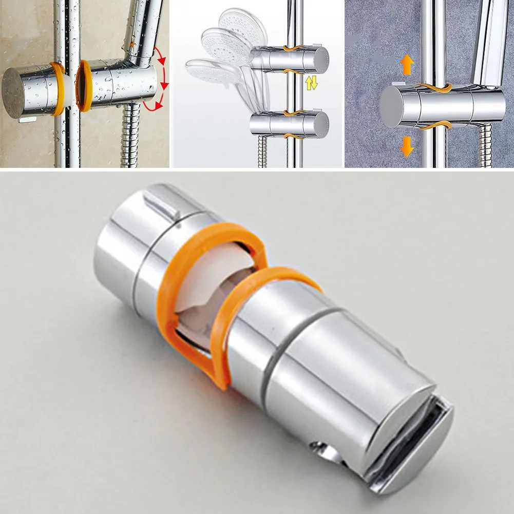 

Rotate 360 Degrees Strong Shower Head Riser Rall Slider Clamp Bracket Holder For 18-25mm Shower Bar Chrome For Bathroom