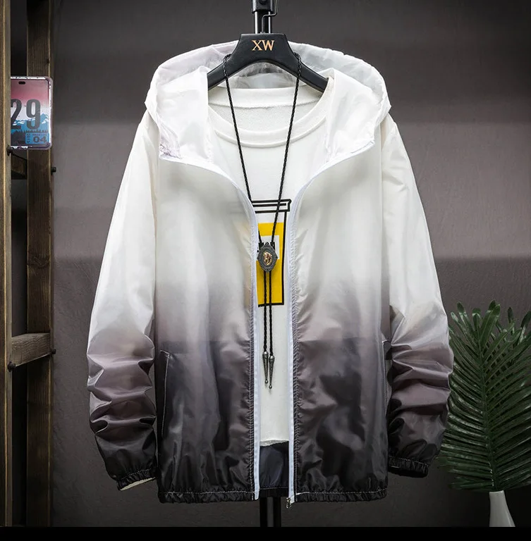 

2020 men's gradient summer sun-protective clothing men's outdoor sports riding clothing fishing breathable sunscreen men