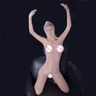 Бесшовный полностью выпуклый блестящий сексуальный плотный чулок для тела, открытая промежность, боди, петушок, пенис, выпуклая сумка, цельный стринги F5