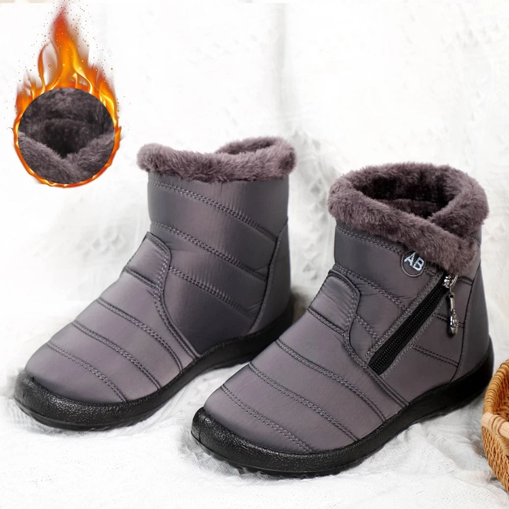 

2021Women Boots Waterproof Snow Boots Female Plush Winter Boots Warm Ankle boots Winter Shoes casual Shoes