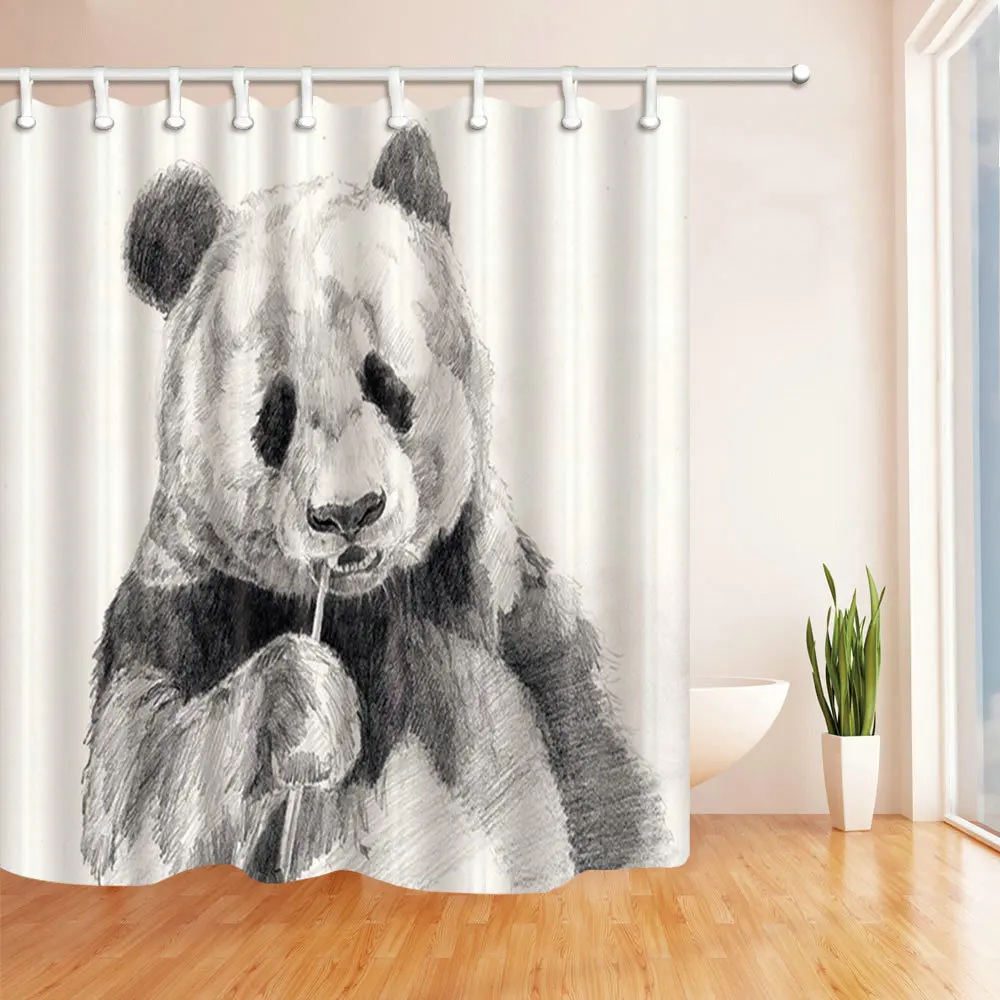 Животное тигр панда Ванная комната Водонепроницаемая занавеска для душа 3d
