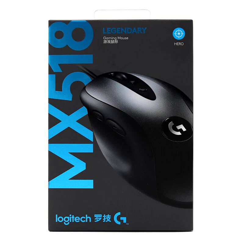 Мышь Logitech MX518 легендарная игровая с датчиком HERO 16000DPI для ноутбука ПК игр FPS PUBG MOBA
