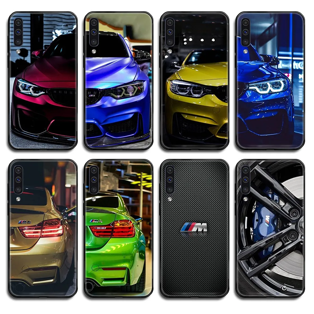 Синий красный спортивный автомобиль для Bmw M силиконовый Etui черный чехол телефона