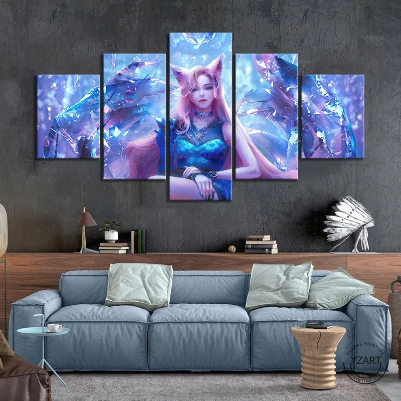 

KDA Ahri Video Game Girls League of Legends Fantasy Video Game Cool Wall Decor Art Print Poster Unframed
