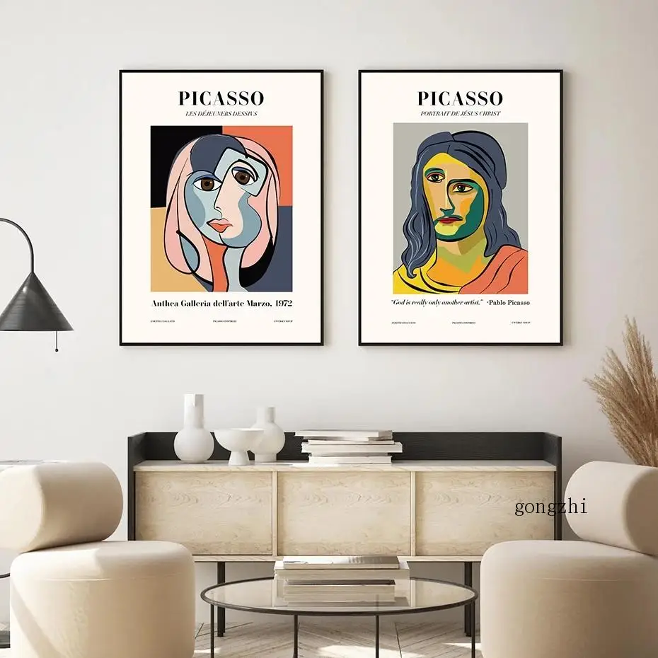 

Picasso Portraits Nordic Poster Abstract Body Line Canvas Painting and Prints Modern Wall Art Picture for Living Room Home Decor