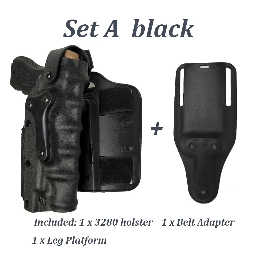 

Tactical Hunting Safa Belt Holster For GLOCK Colt 1911 M92 M9 SP2022 P226 P228 M9A1 For Left and Right Hand User Airsoft