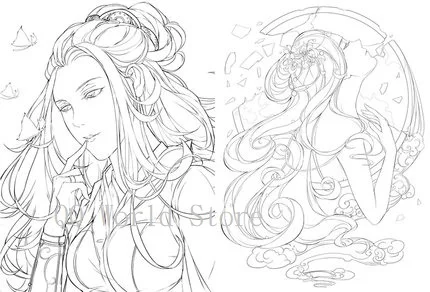 2 книги китайская эстетика старинная красота иллюстрации живопись комикс