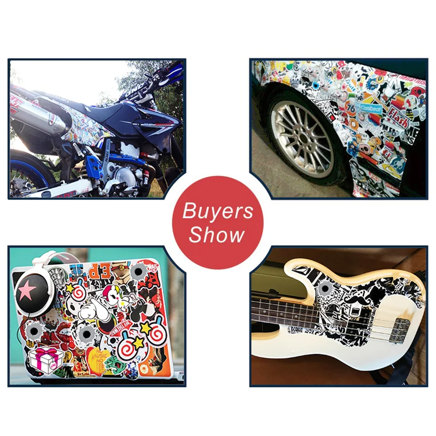 Calcoman&iacute;as de m&uacute;sica Rock Retro, pegatina JDM de grafiti para guitarra, motocicleta, ordenador port&aacute;til, equipaje, monopat&iacute;n, Snowboard, 100 Uds.-4