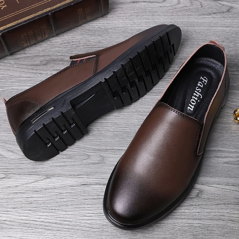 Men Loafers Shoes Spring Summer Soft Split Leather Sneakers Male Luxury Brand Flat Slip-On Big Size 38-48# Zapatos Homme | Обувь