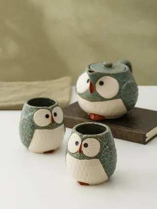 300 мл японская керамическая сова для любителей стеклянных кружек Новогодняя