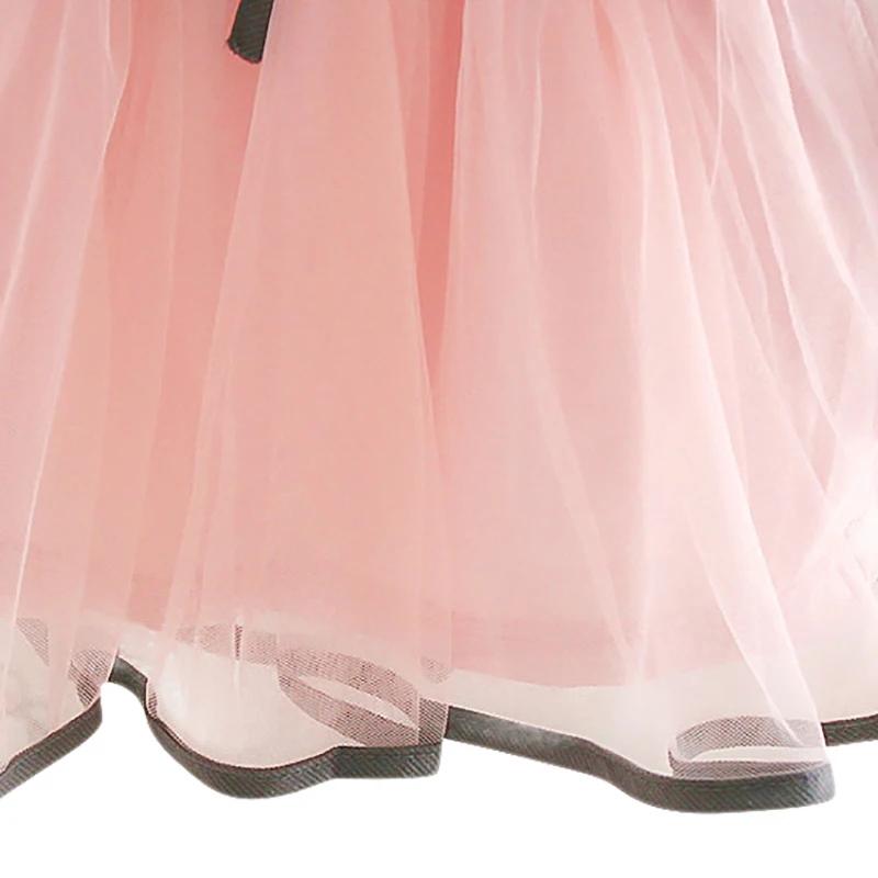 Весеннее новое платье для маленьких девочек с длинным рукавом и рисунком в