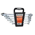 ЕРМАК Набор ключей рожково-накидных, 6 предм. 8-17мм, полированные CRV, пластик холдер