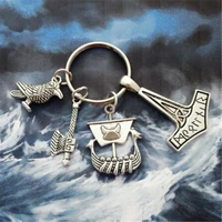 viking keychain punk pirate ship hammer and axe keychain kratos guardian gift to the vikings