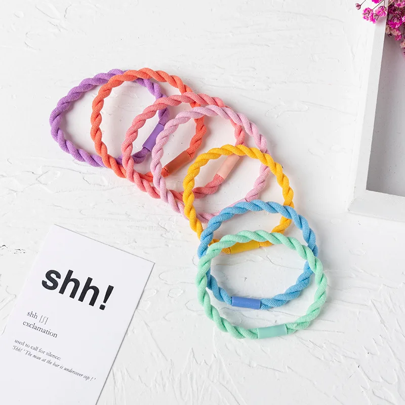 

Резинки для волос Детские, флуоресцентные, 10 шт., для девочек, летние, резинки с завязками