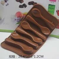 qiqipp 6 spoon shaped chocolate cake mold