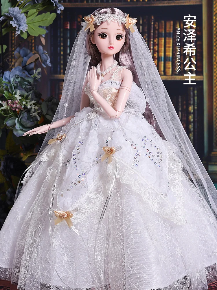 

60 cm Dolly doll makeup Chinese style qi ancient ancient manwear doll set girl playboneca hinged doll 16 1/6 bjd clothes
