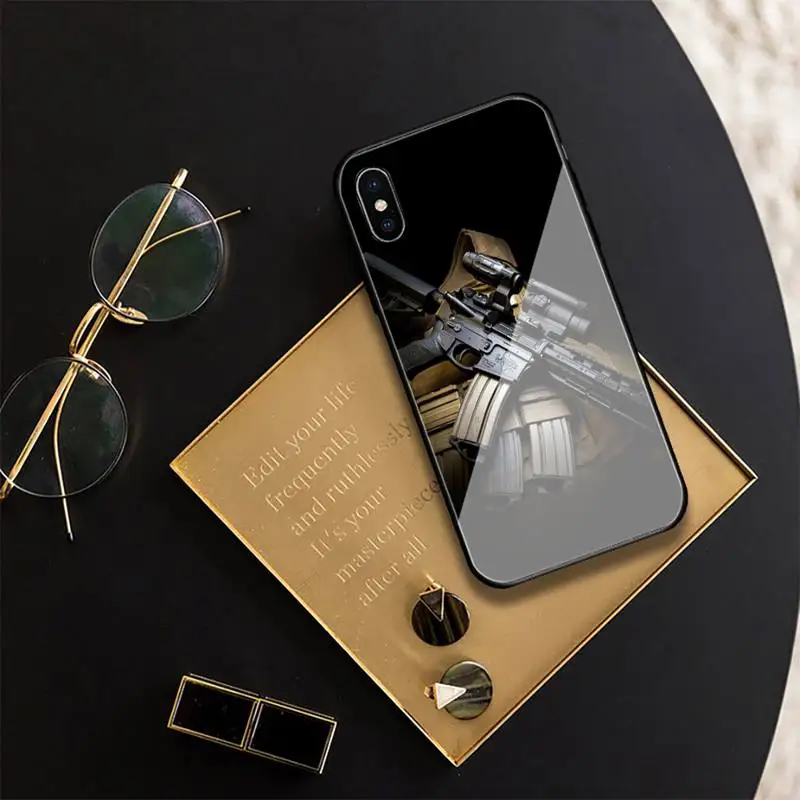 

Sniper Rifle Phone Case For Iphone 11 Pro XR XS MAX 8 X 7 6S 6 Plus Tempered Glass Cove Fundas
