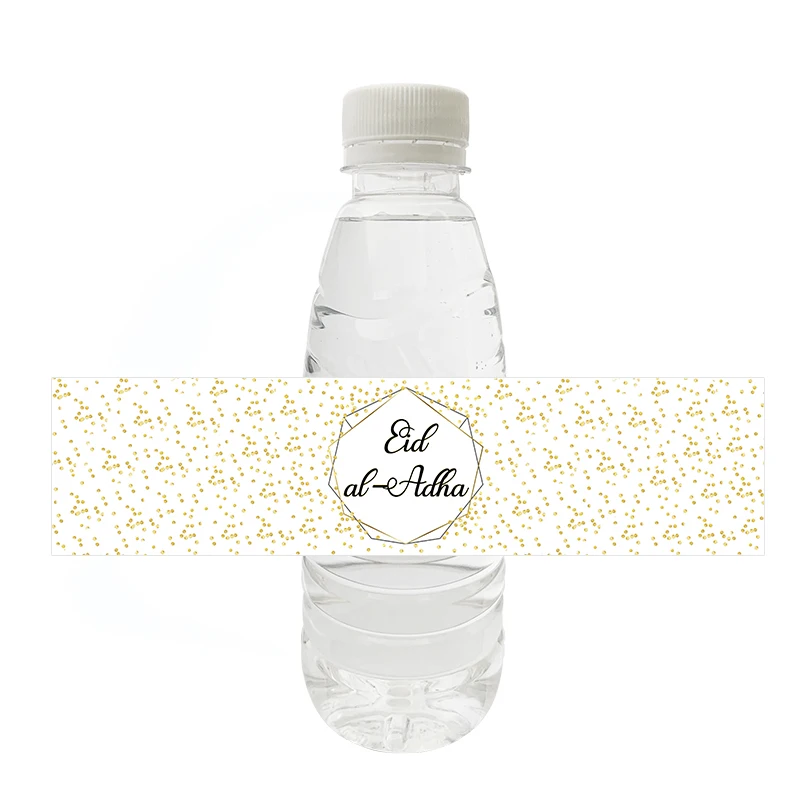 

Eid Al Adha Party Decor Wraps Water Bottle Label Muslim Eid Al Adha Waterproof Bottle Stickers Islamic Party Favors
