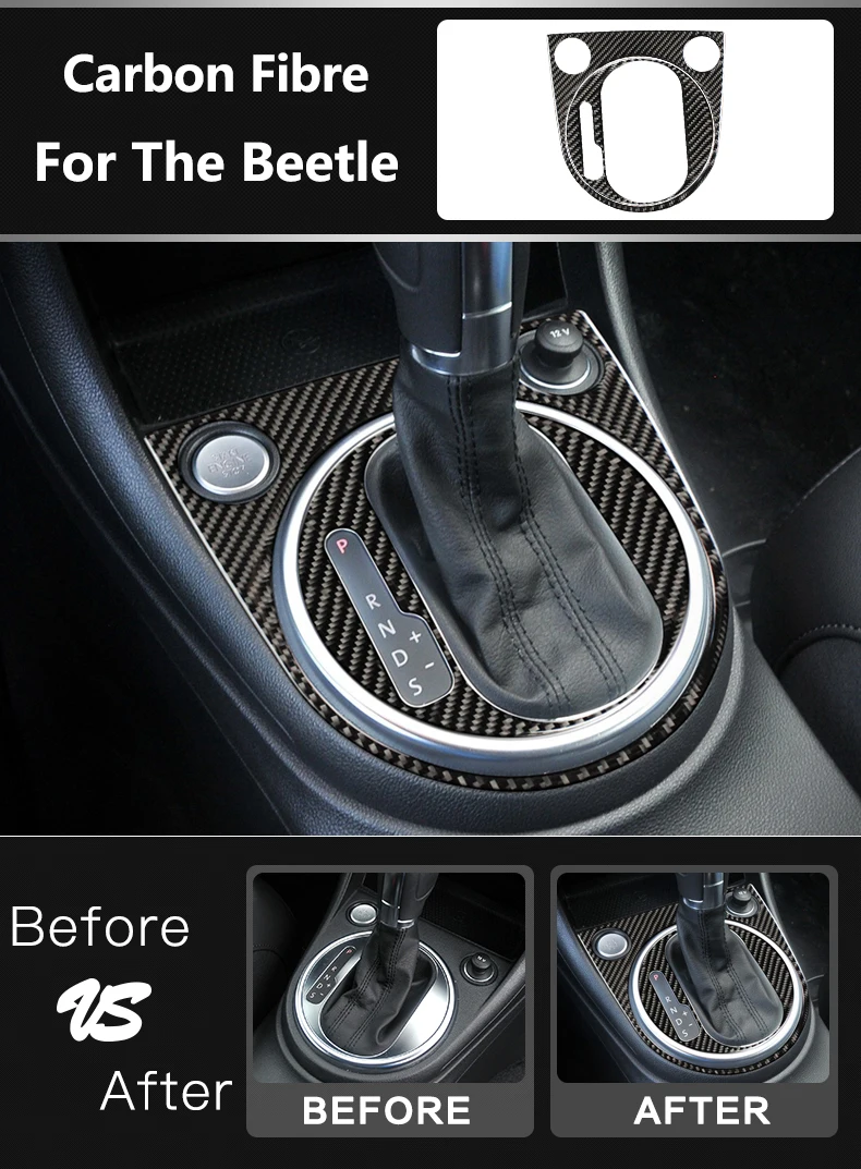Аксессуары для volkswagen beetle, внутренняя отделка из углеродного волокна, центральная консоль, дверная панель, рулевое колесо, наклейки для автомобиля, Стайлинг