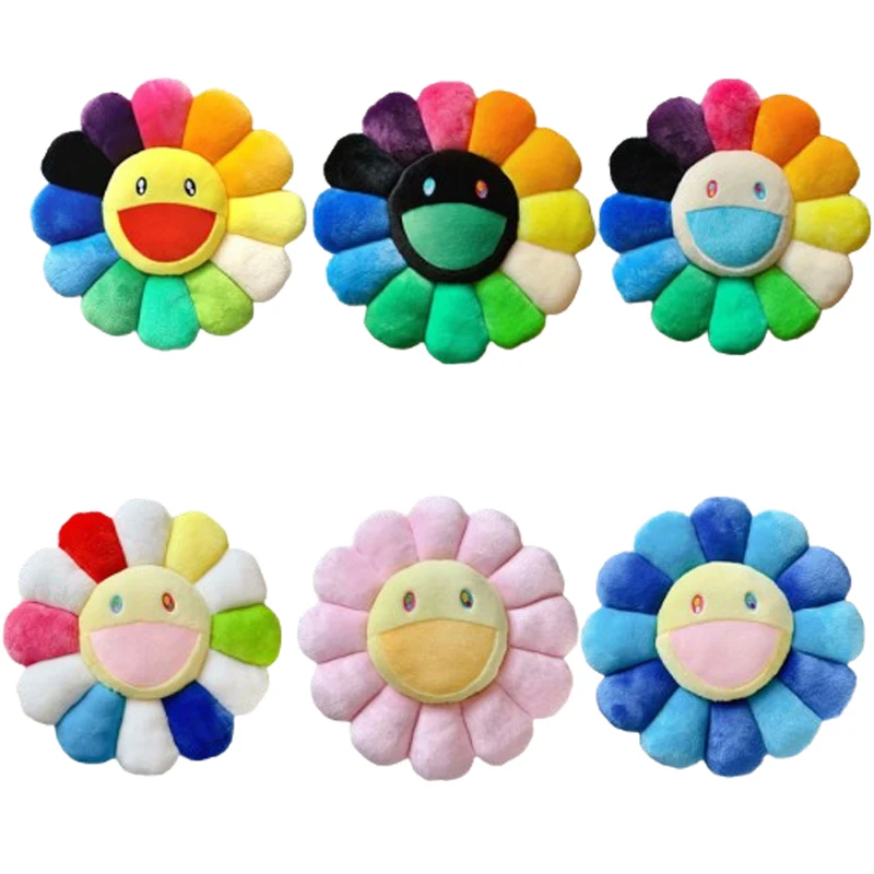 60 см Kawaii Smile Face Подсолнух мягкая плюшевая игрушка кукла подушка коврик