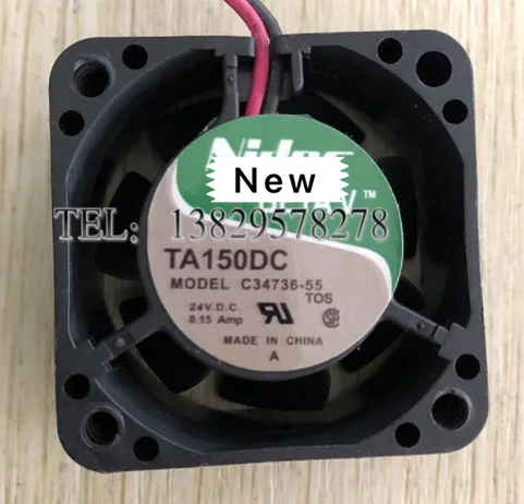 

For Nidec C34736-55 T0S Server Cooling Fan DC 24V 0.15A 40x40x20mm 2-wire