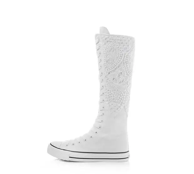 Новинка осенняя парусиновая обувь с высоким берцем на шнуровке повседневная