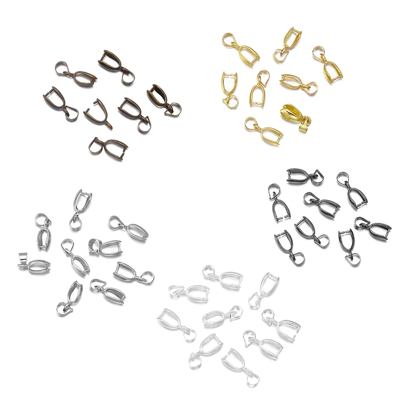 Соединитель с застежкой в виде дыни для изготовления ювелирных изделий «сделай сам», 50 шт., медное покрытие, родий/золото/серебро, 5x4/6x1 7/7x20 мм