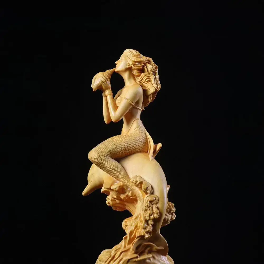 18 см деревянная статуя русалки для гостиной украшения красоты ремесла Офисная