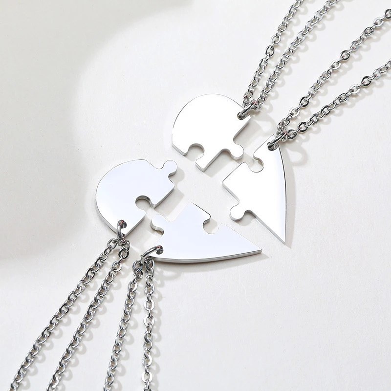 Бесплатная Персонализированная подвеска в виде сердца набор цепочки с кулонами