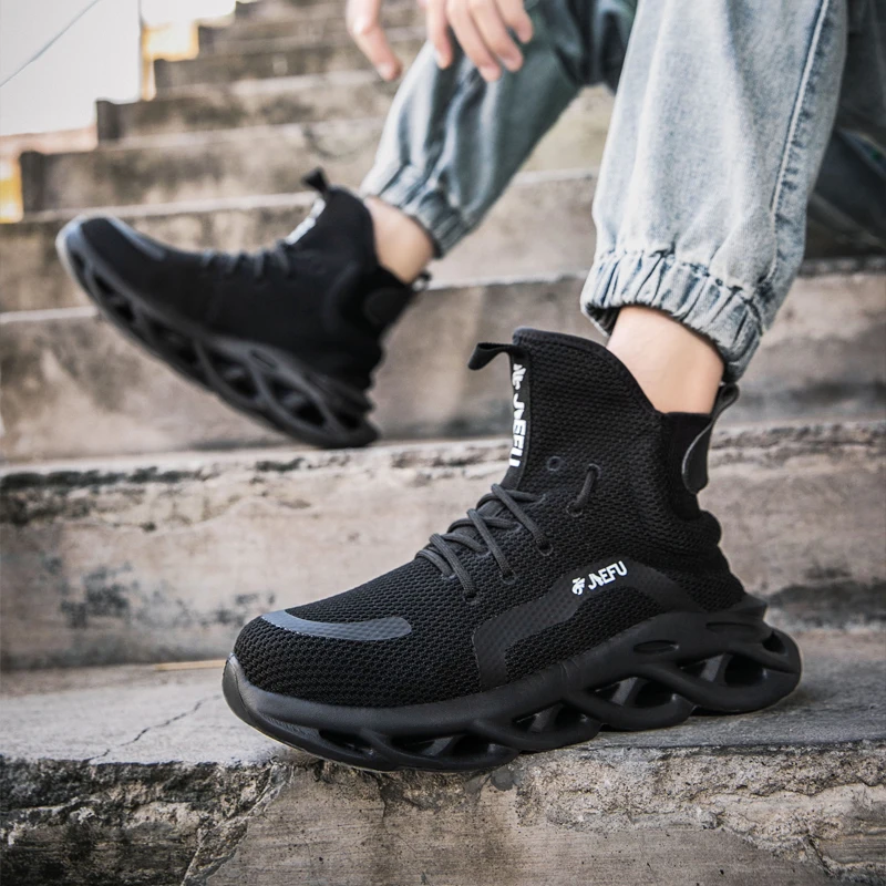 Высокие рабочие защитные ботинки со стальным носком и защитой от ударов пирсинга